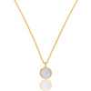 Rainbow Moonstone Pendant Necklace with 18K Gold Chain - Hauslife