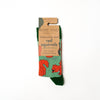 Red Squirrel Socks | Bamboo Socks | Light Green Socks - Hauslife