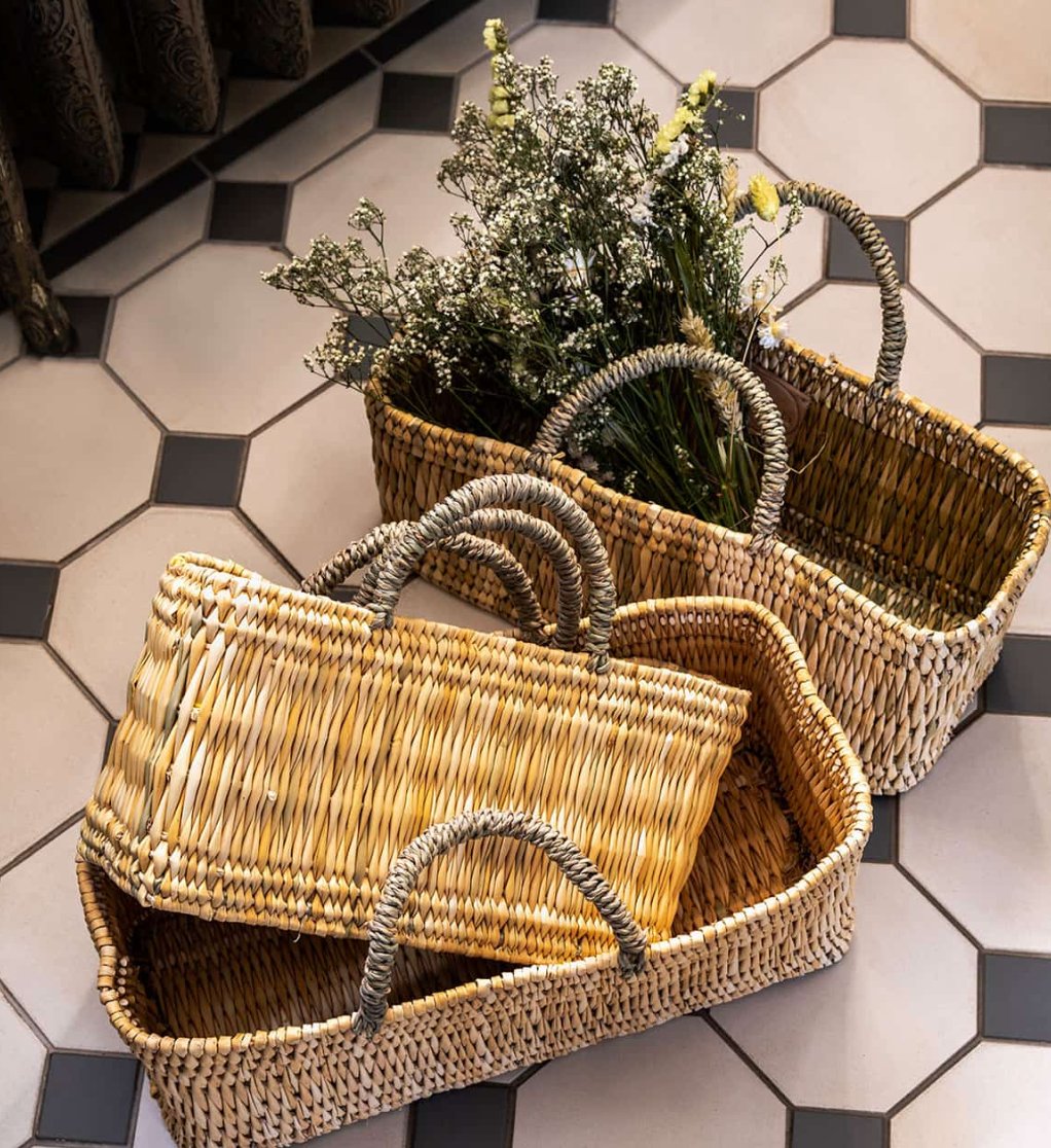 Large Reed Basket Reed Storage Basket – Hauslife