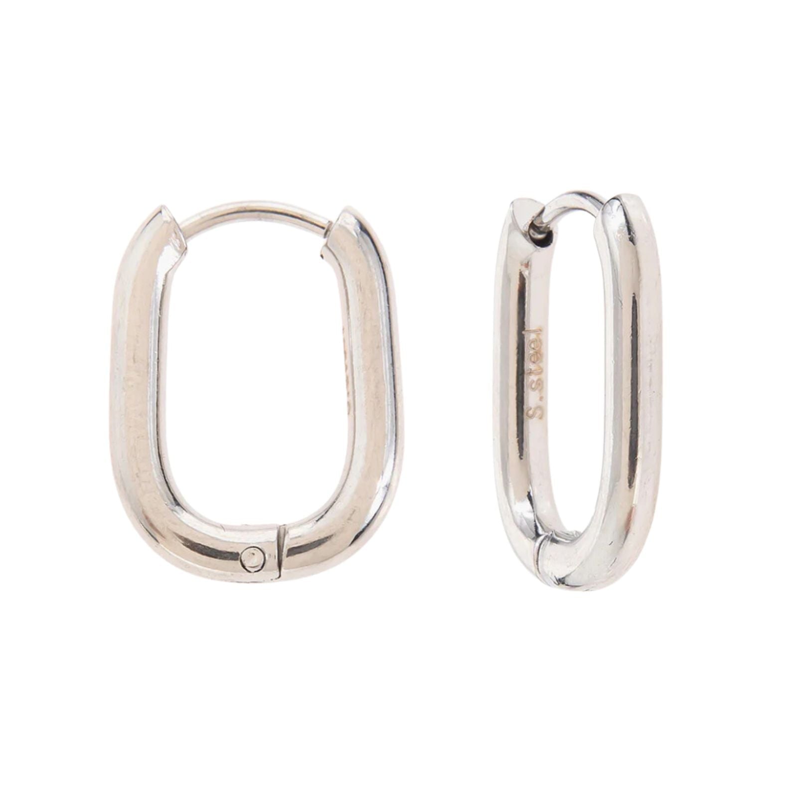 Rounded Rectangle Huggie Earrings – Hauslife