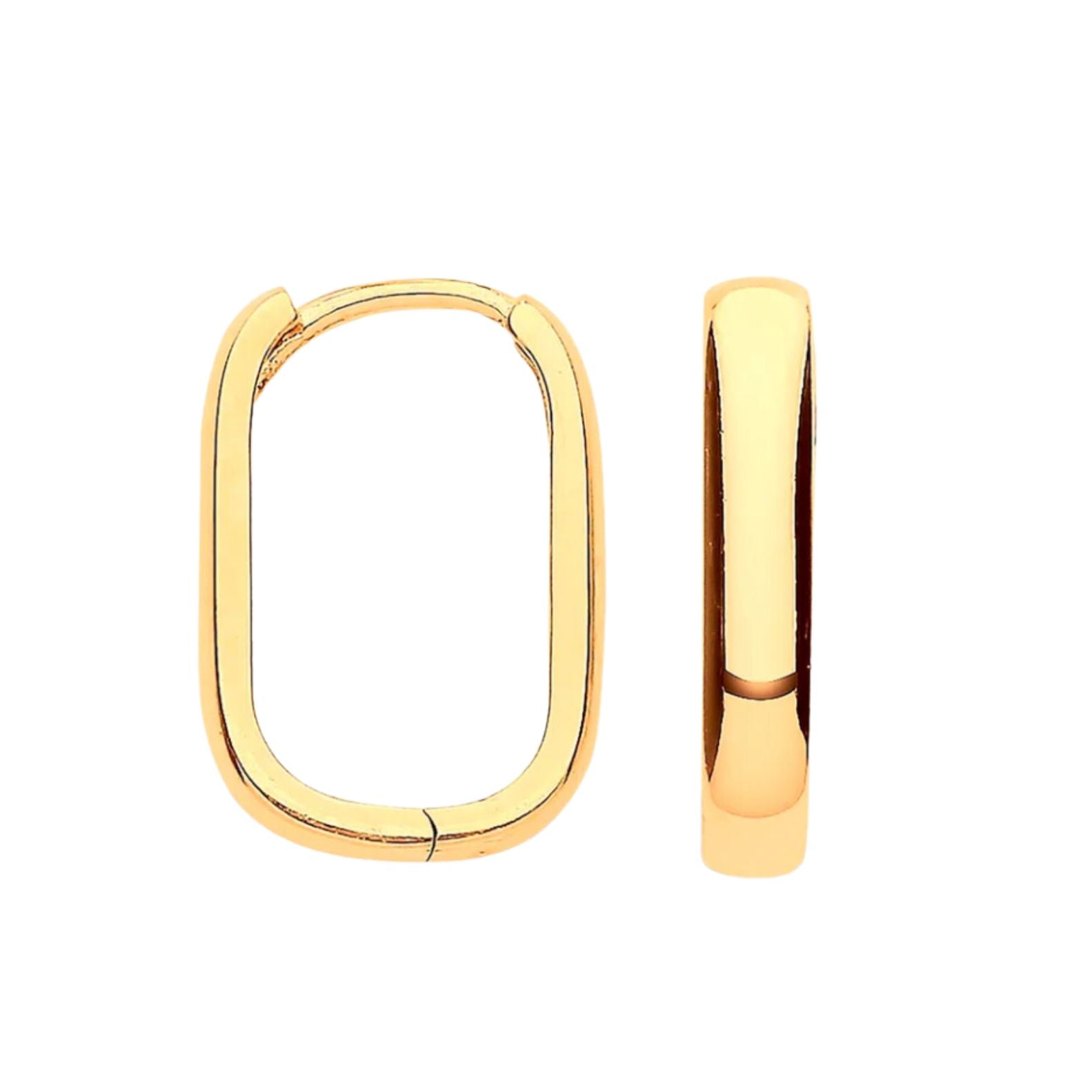 Rounded Rectangle Huggie Earrings – Hauslife