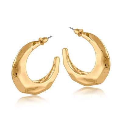 Sandra Organic Shape Hoop Earrings - Hauslife