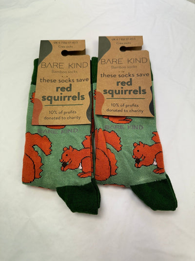 Save The Red Squirrels Bamboo Socks - Hauslife