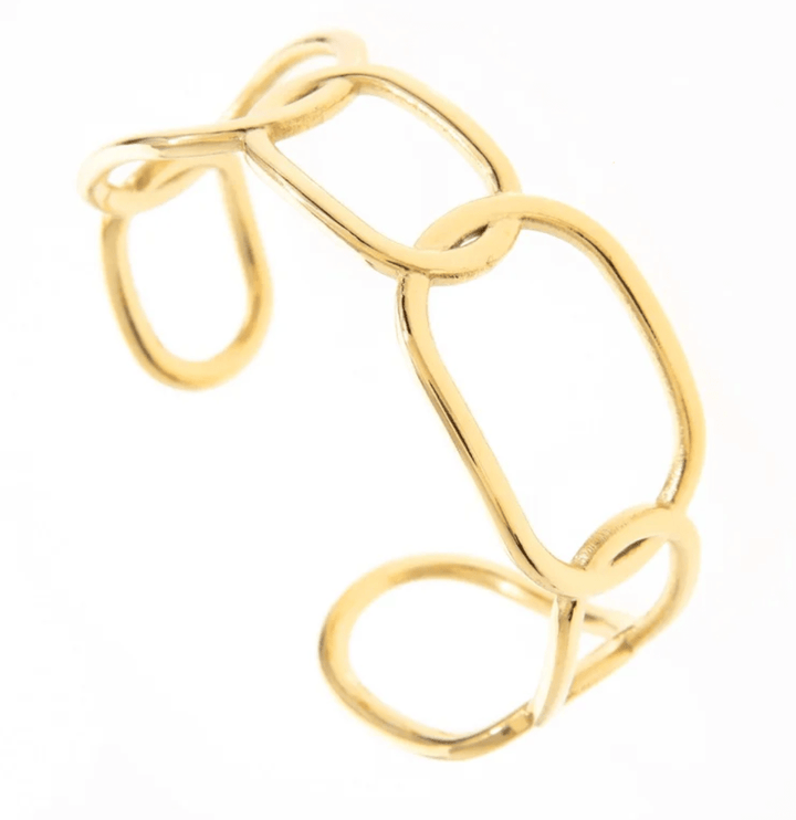 Sculpted Link Statement Bangle - Hauslife