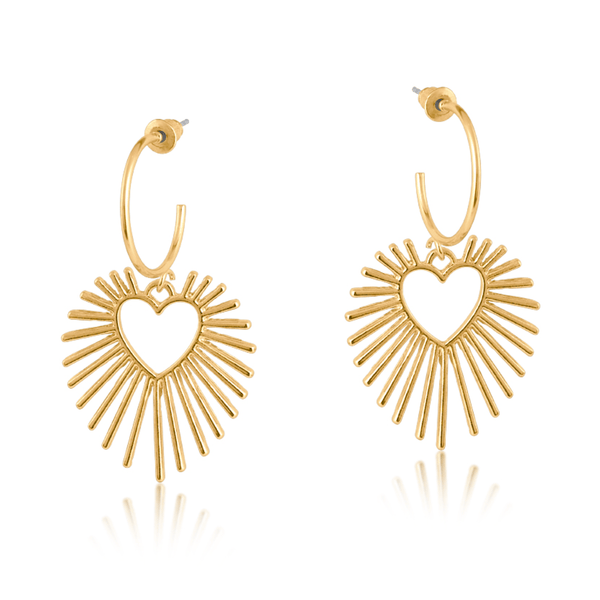 Selena Sunburst Hoop Earrings - Hauslife