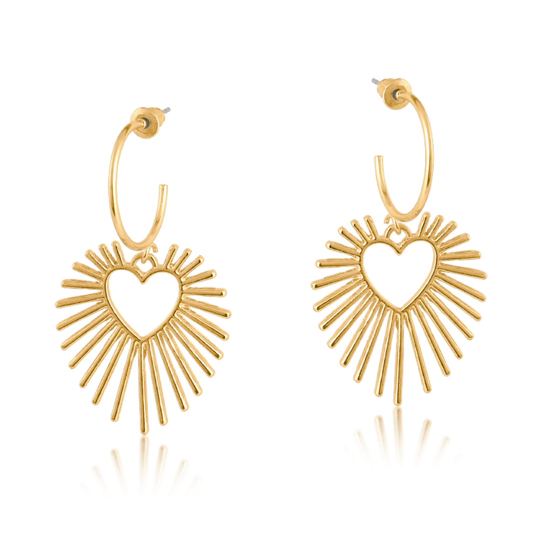 Selena Sunburst Hoop Earrings - Hauslife