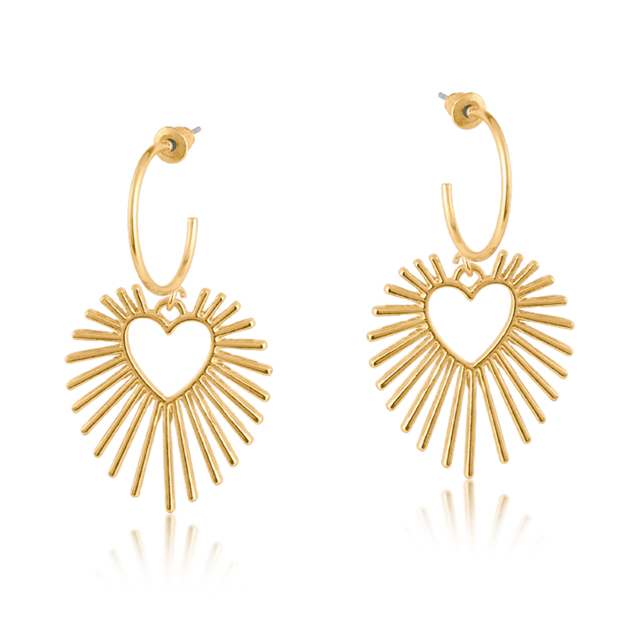 Selena Sunburst Hoop Earrings - Hauslife