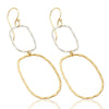 Silver & Gold Hammered Double Earring - Hauslife