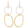 Silver & Gold Hammered Double Earring - Hauslife