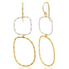 Silver & Gold Hammered Double Earring - Hauslife