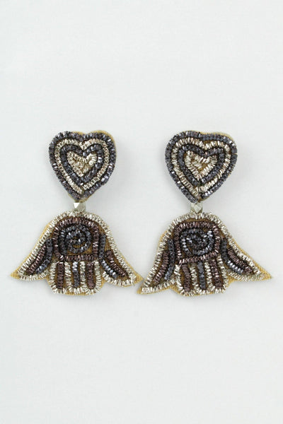 Silver Mini Hamsa Earrings - Hauslife