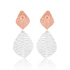 Silver & Rose Gold Leaf Earrings - Hauslife