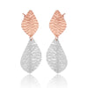 Silver & Rose Gold Leaf Earrings - Hauslife