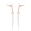 Silver & Rose Gold Leaf Earrings - Hauslife