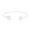 Silver Zirconia & Moonstone Cuff Bracelet - Hauslife