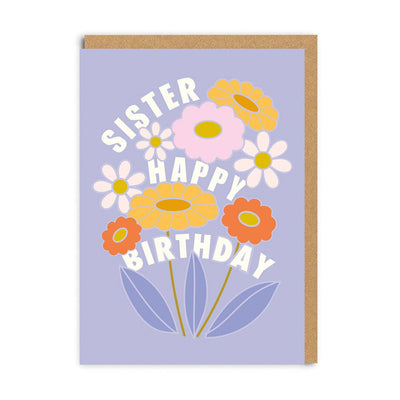 Sister Happy Birthday Flowers Greeting Card - Hauslife