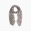 Sketched Leopard Print Lightweight Scarf in Cream - Hauslife