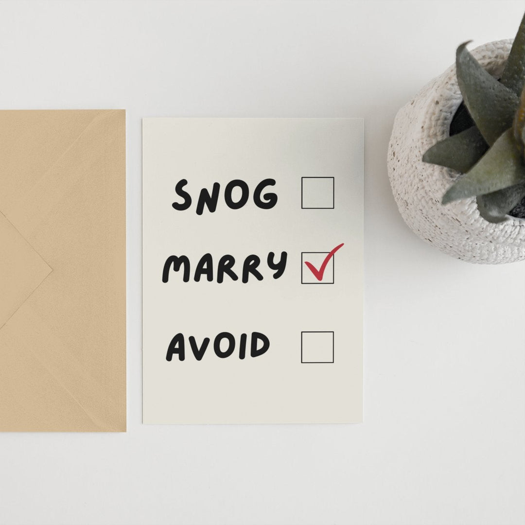 Snog Marry Avoid | Funny Card | Hauslife