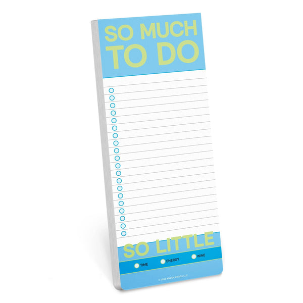 So Much to Do Make - a - List Notepad - Hauslife