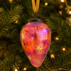 Star Cut Red Glass Bauble Teardrop - Hauslife