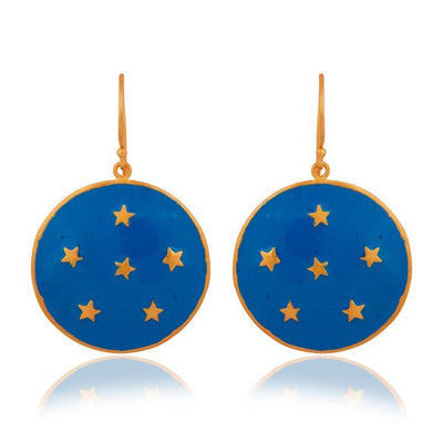 Star Enamel Drop Earrings - Hauslife