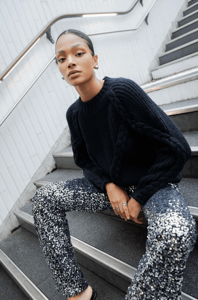 Stella Sequin Trousers – Silver - Hauslife