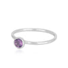 Sterling Silver Ring With Inset Amethyst - Hauslife