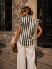 Striped Ruffled Shirt - Hauslife