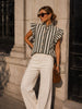 Striped Ruffled Shirt - Hauslife