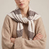 Striped Triangle Heavyweight Scarf in Brown/Beige - Hauslife