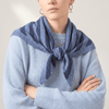 Striped Triangle Heavyweight Scarf in Denim Blue/Navy Blue - Hauslife
