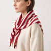 Striped Triangle Heavyweight Scarf in Red/Cream - Hauslife