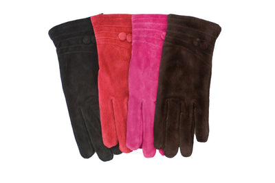 Suede Gloves with Button - Hauslife