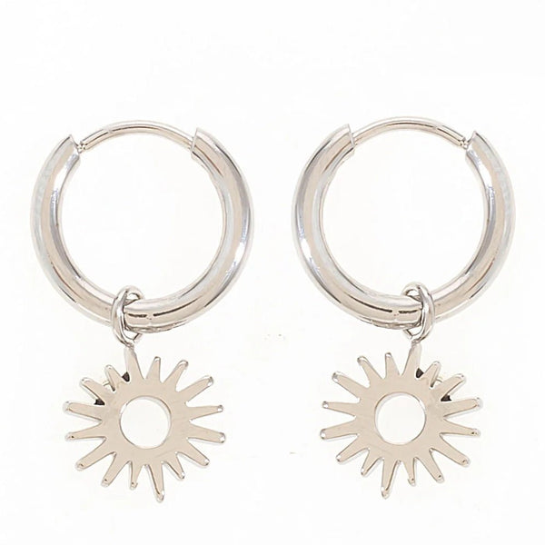 Sun Pendant Huggie Earrings - Hauslife