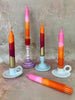 ‘Sunset’ Hand Dipped Orange & Pink Dinner Candles - Hauslife