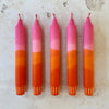 ‘Sunset’ Hand Dipped Orange & Pink Dinner Candles - Hauslife