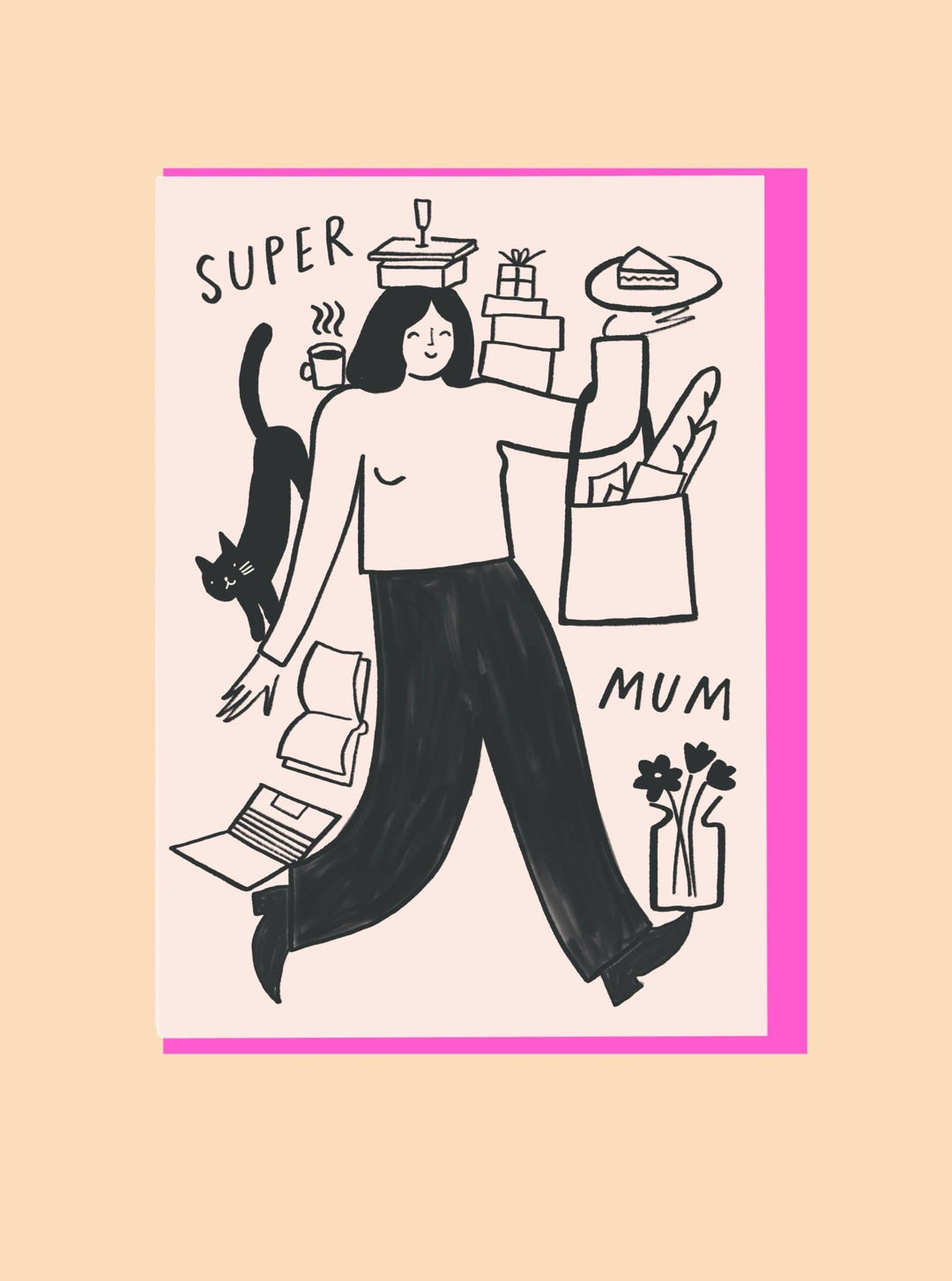 Super Mum Card Greeting Card - Hauslife
