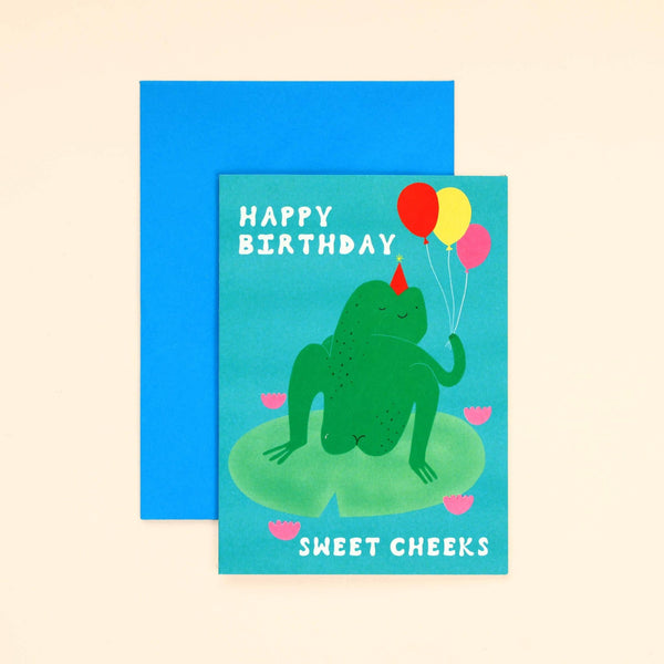 Sweet Cheeks Frog Birthday Card - Hauslife