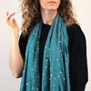 Teal Metallic Star Scarf - Hauslife