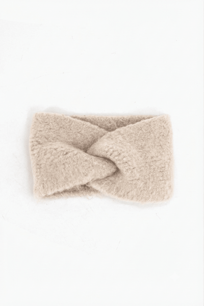 Textured Knitted Headband in Beige - Hauslife