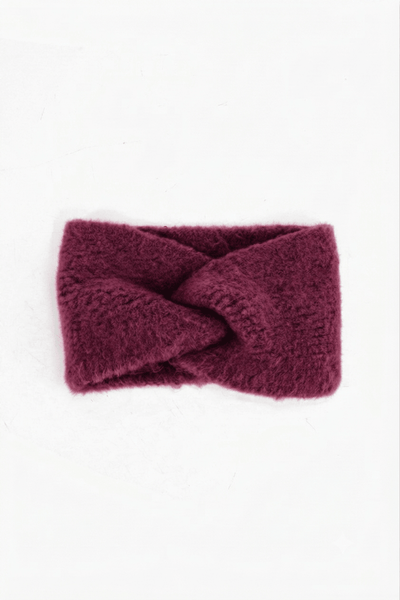 Textured Knitted Headband in Berry - Hauslife