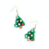 Tinsel Christmas Tree Earrings - Hauslife
