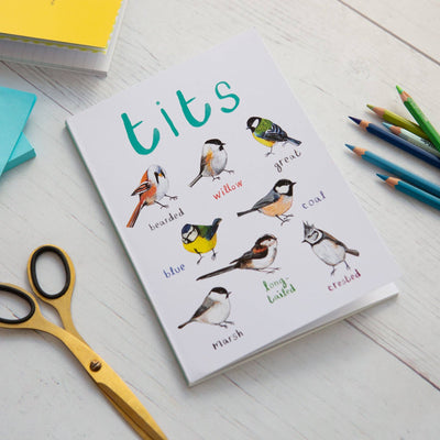 Tits A5 Recycled Bird Notebook - Hauslife