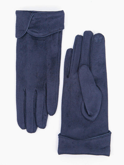 Tori Scalloped Cuff Gloves - Navy Blue - Hauslife