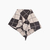 Traditional Check Triangle Heavyweight Scarf in Brown/Cream - Hauslife