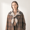 Traditional Check Triangle Heavyweight Scarf in Brown/Cream - Hauslife