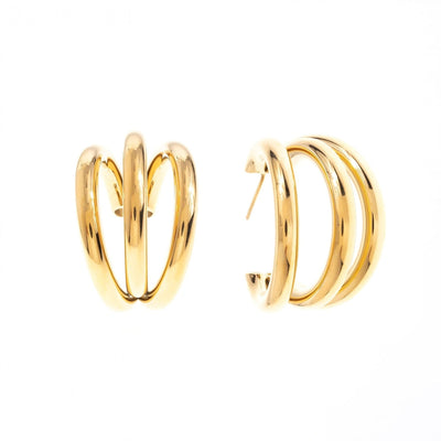 Triple Large Open Hoop Earrings - Hauslife