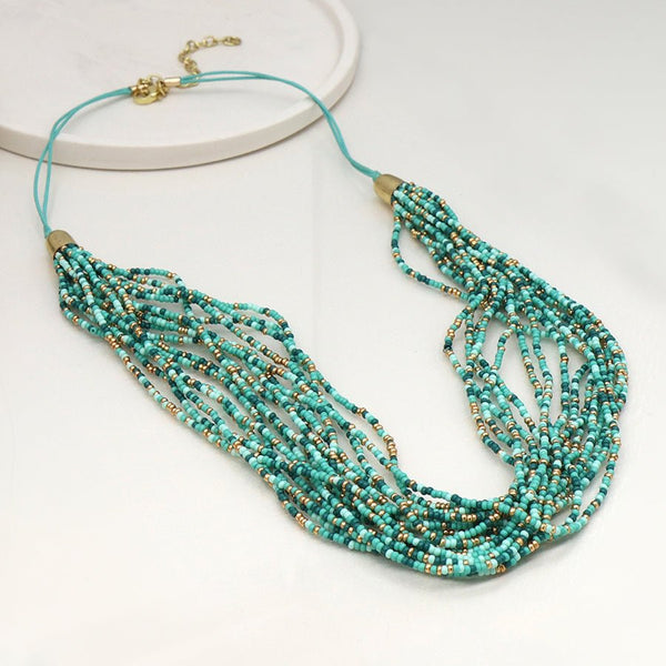 Turquoise Beaded Necklace - Hauslife