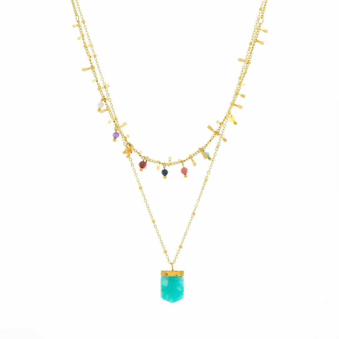 Turquoise Quartz Double Necklace - Hauslife