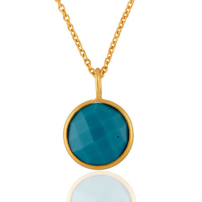 Turquoise Round Briolette Necklace - Hauslife